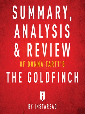 cover image of Summary, Analysis & Review of Donna Tartt's the Goldfinch